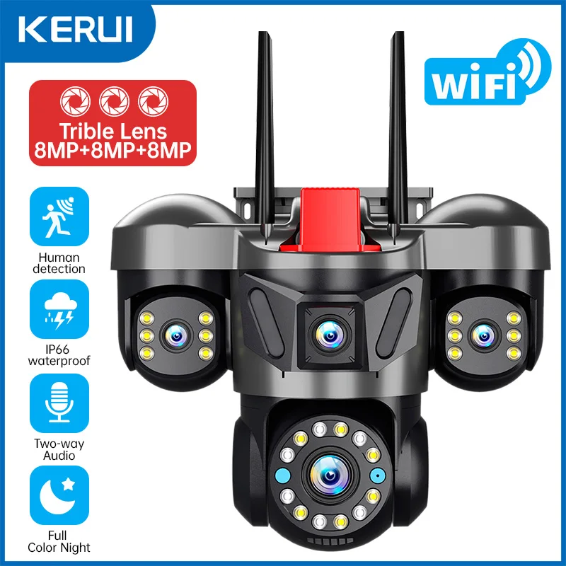 Smart Home Camera Ezviz - KERUI 12K 24MP 야외 WiFi 카메라