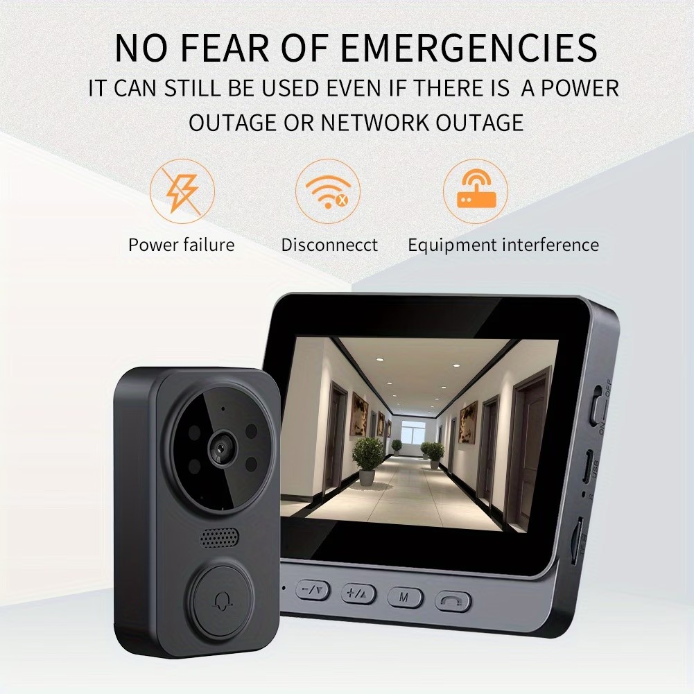 Smart Home Video - 4.3인치 IPS 화면, 2.4GHz 무선 연결,