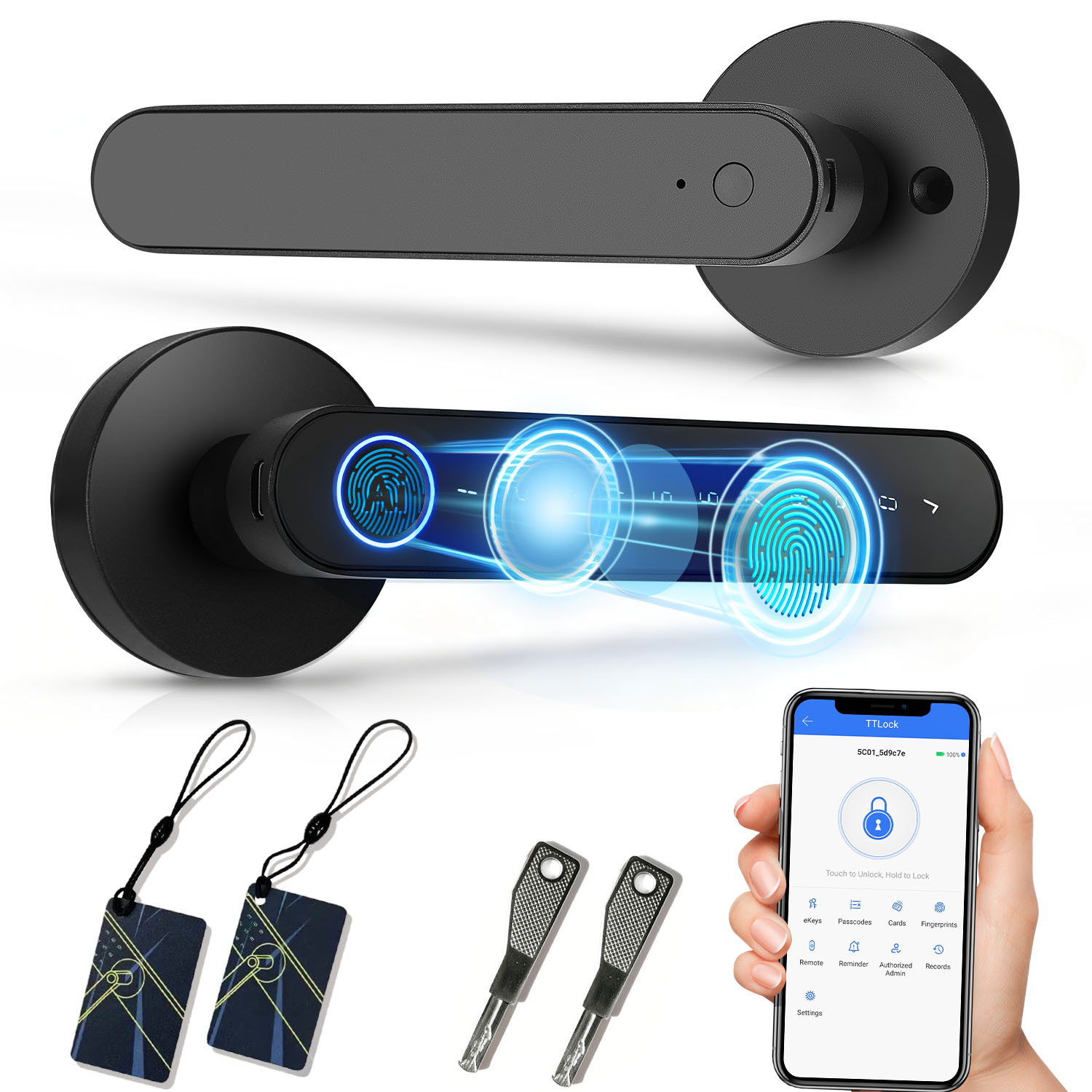 TTlock 앱 지문 스마트 도어락 RFID 카드 전자 - Smart Home Door Lock 리뷰 및 가격