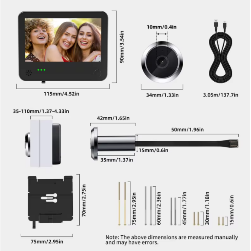 Danmini 4.3인치 2K 스마트 라이프 WiFi  - Smart Home Video 리뷰 및 가격