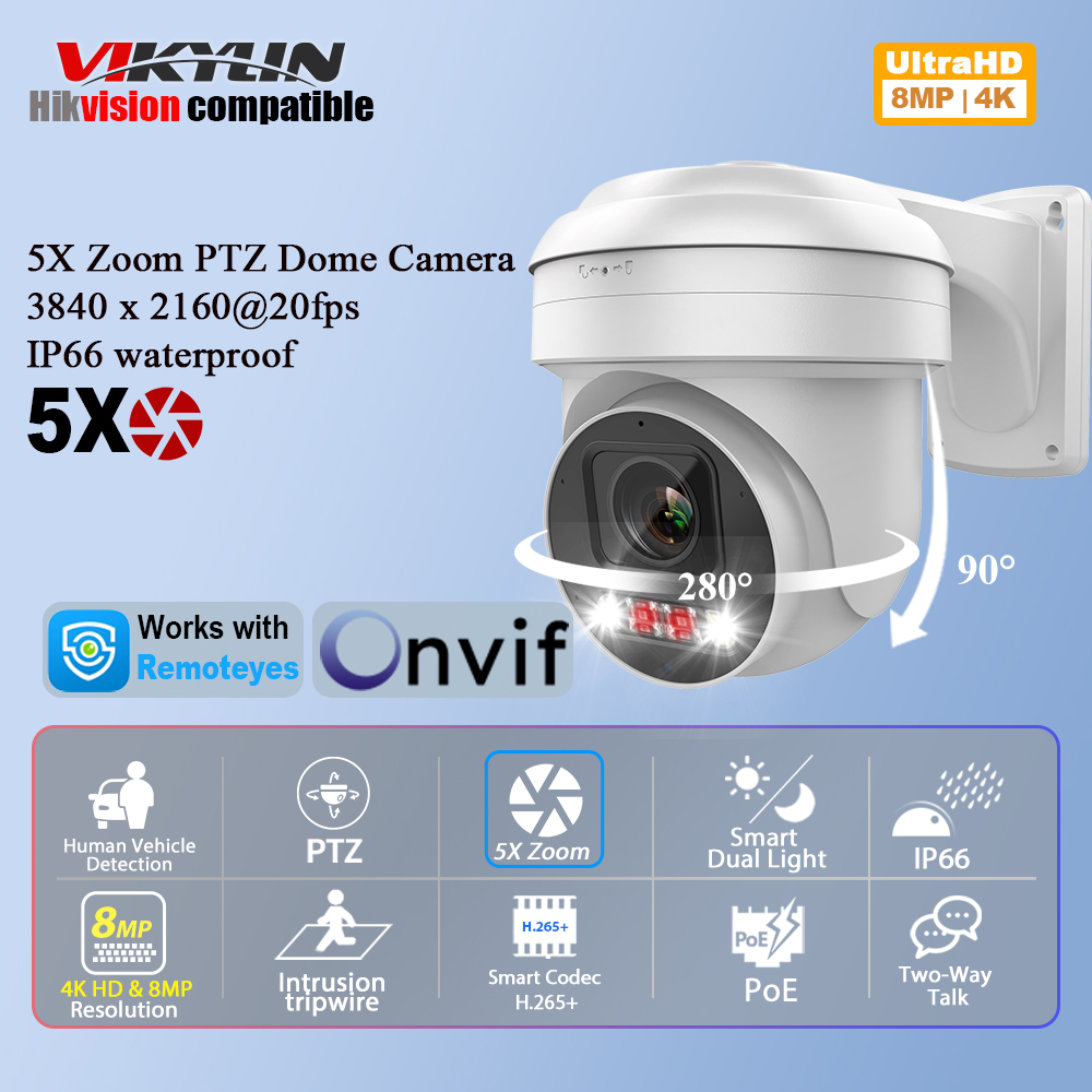 Vikylin 8MP IP 보안 카메라 PTZ 5배 광 - Smart Home Microsoft 리뷰 및 가격