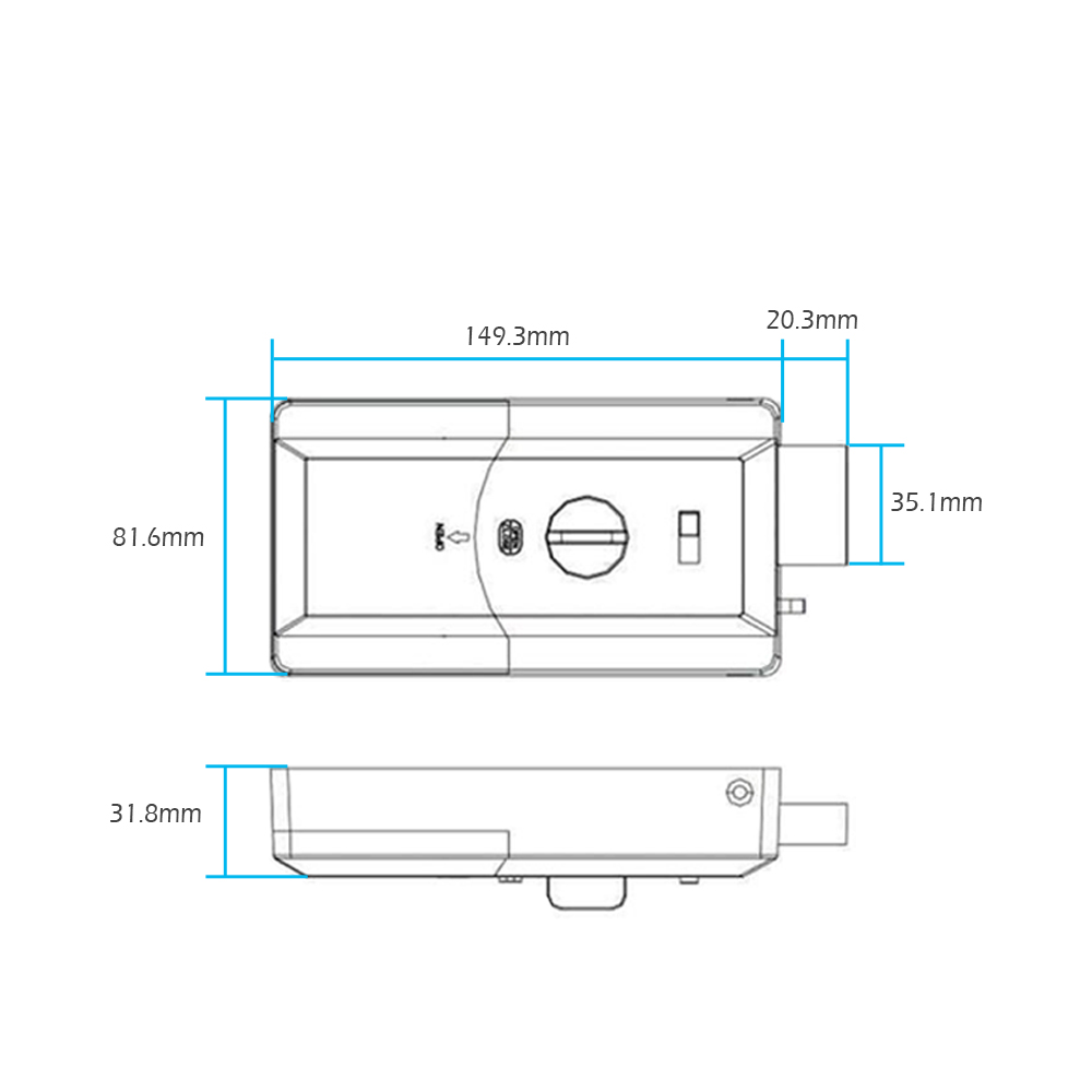 방수 스마트 도어 림 잠금 장치, 블루투스 앱 RFID - Smart Home Door Lock 리뷰 및 가격