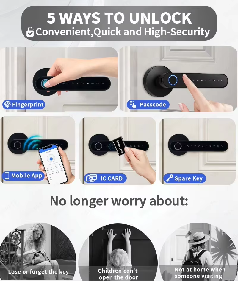 TTLock 스마트 디지털 도어락, 5가지 키리스 출입 - Smart Home Door Lock 리뷰 및 가격